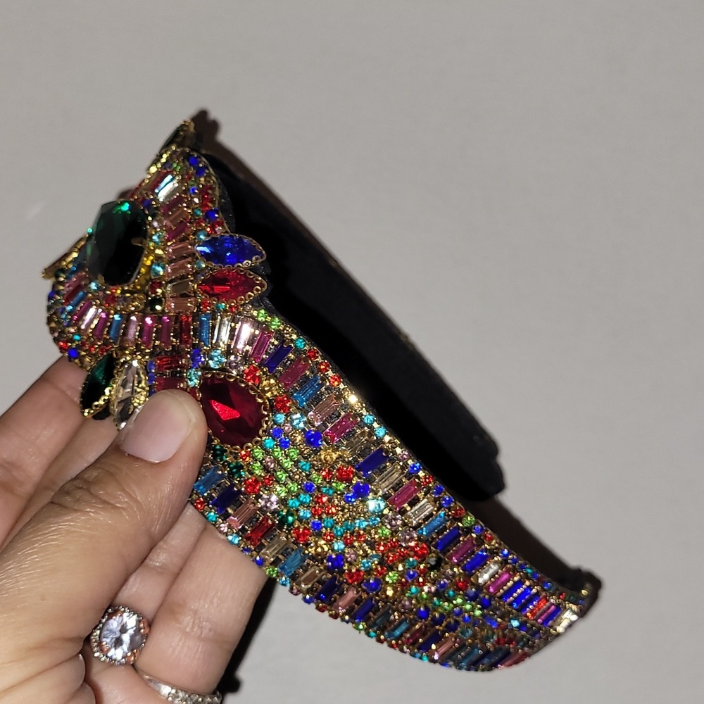 NWT Full Rhinestone Headband Headpiece - Picture 4 of 5